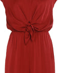 Zalin Front Twist Knot Jumpsuit