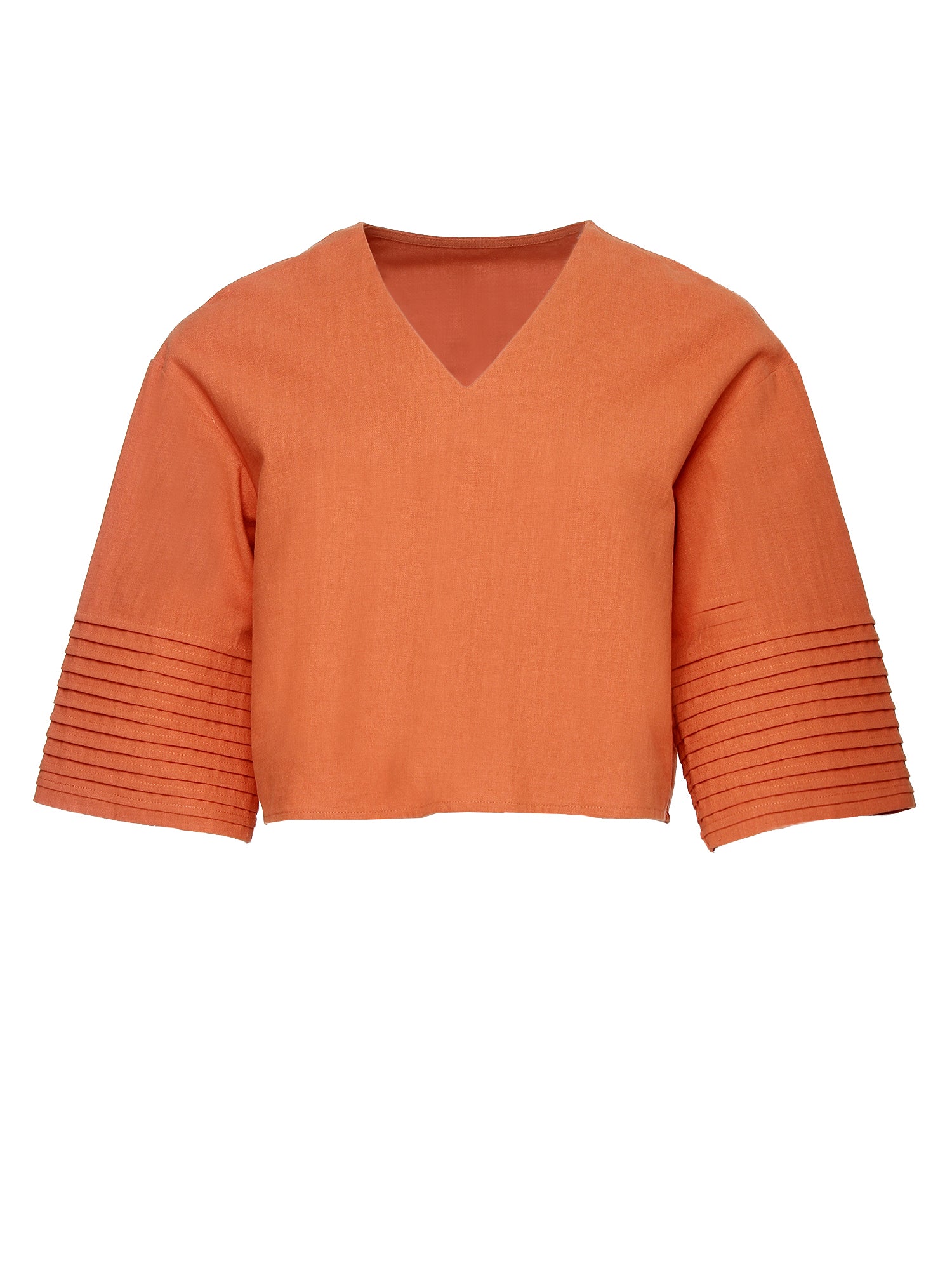 Cora Pleated Sleeves Top