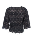 Deena Lace Scalloped Top
