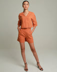 Cora Pleated Sleeves Top