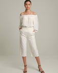 Cori Off Shoulder Pleated Top