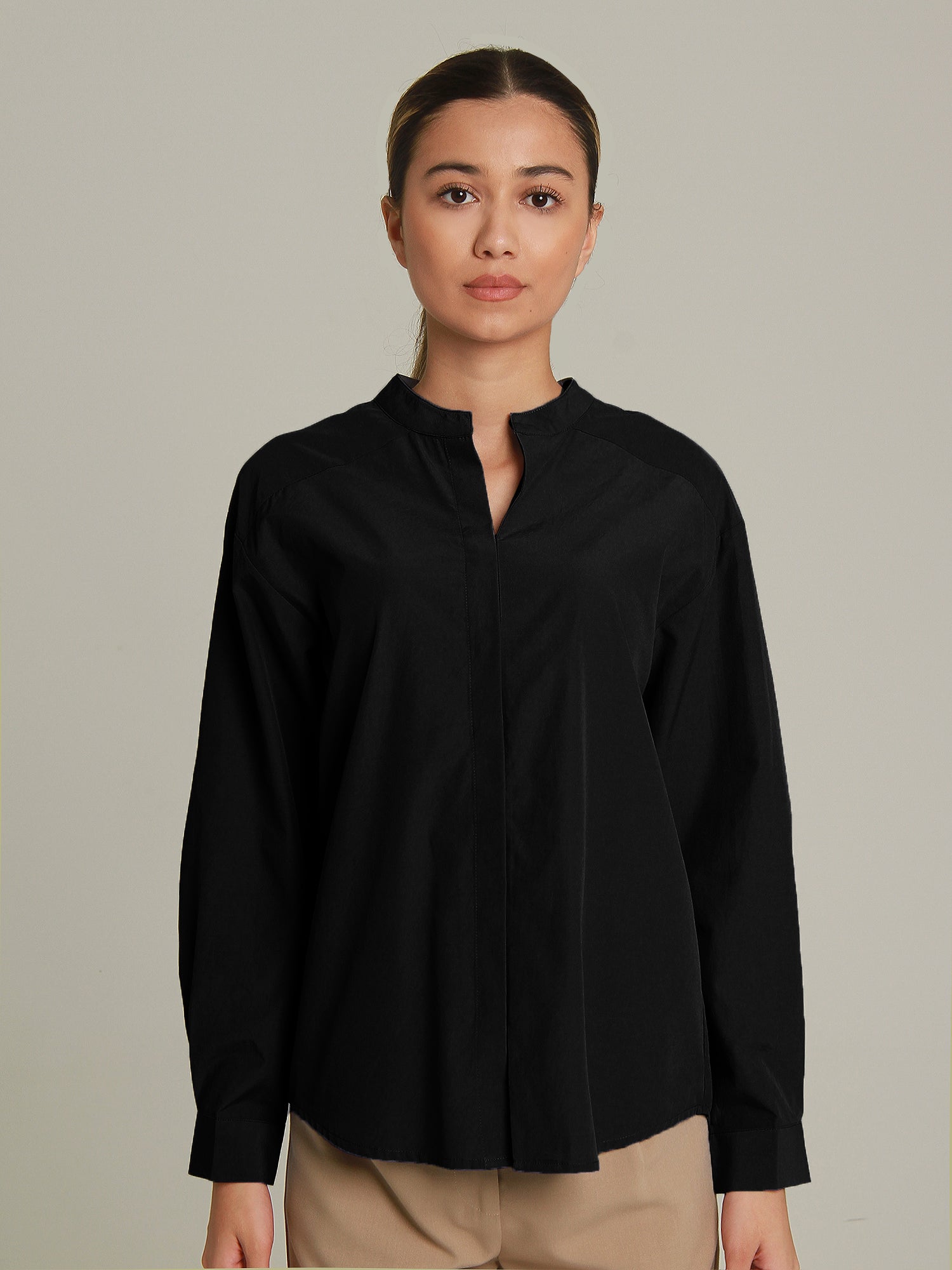 Dennes Long Sleeve Cape Back Shirt