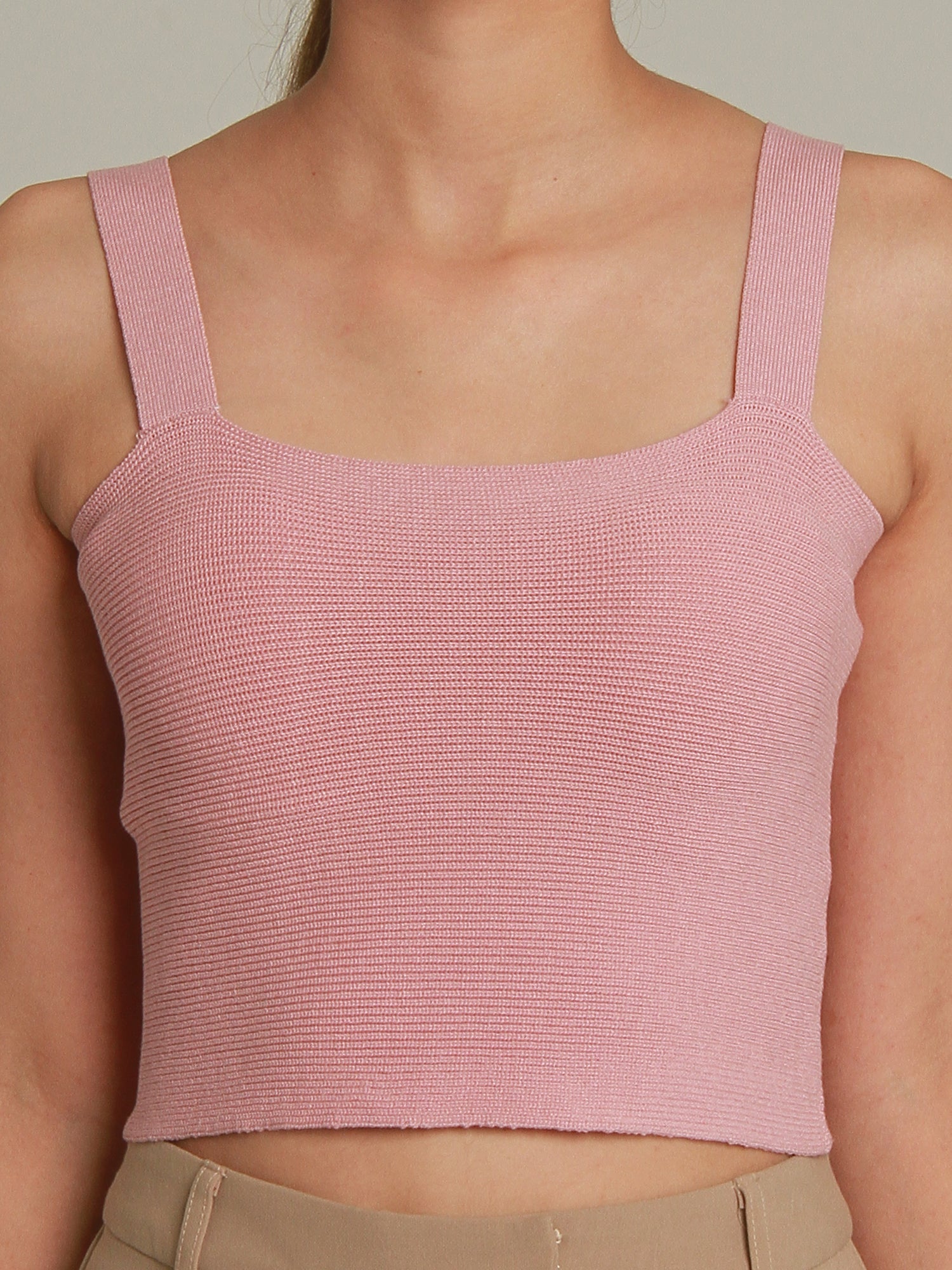 Thenna Rib Knit Crop Top