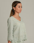 Deena Lace Scalloped Top