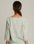 Deena Lace Scalloped Top