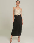 Yevette Drape Twist Midi Skirt