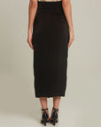 Yevette Drape Twist Midi Skirt