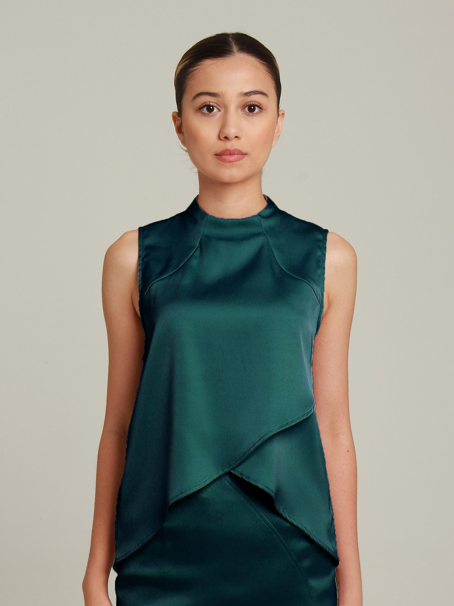 Jia Crossover Sleeveless Top