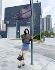 Drawstring Nylon Skirt