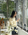 Cable Yarn Knit Button Cardigan