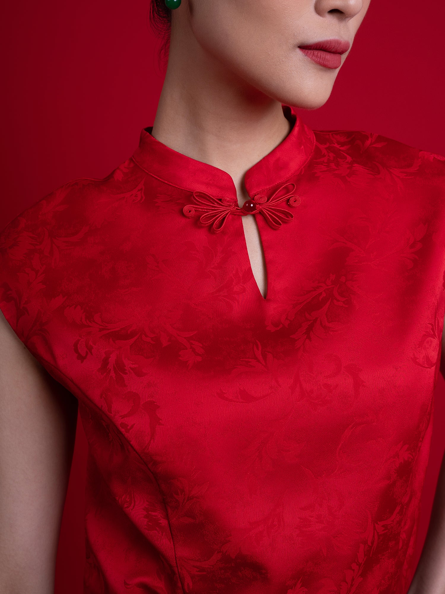 Ke Xin Cheongsam Box Cut Top