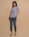 Lapel Collar Drop Shoulder Shirt