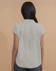 Lapel Collar Drop Shoulder Shirt