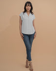 Lapel Collar Drop Shoulder Shirt