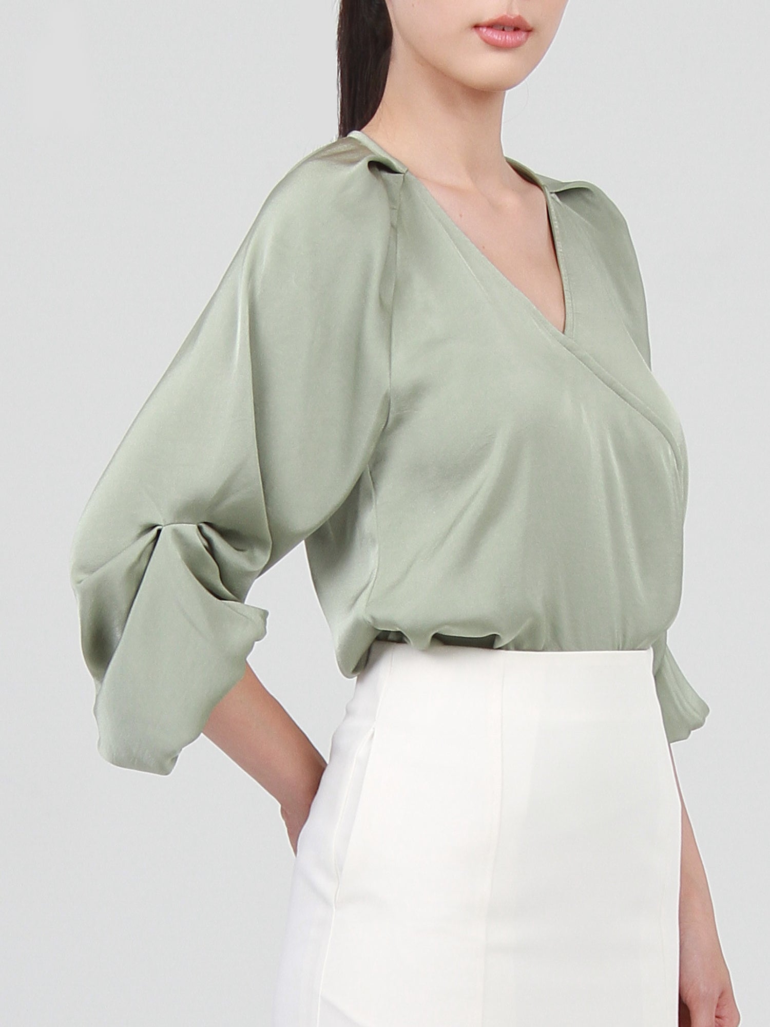 Micah Draped Sleeves Blouse