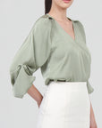 Micah Draped Sleeves Blouse