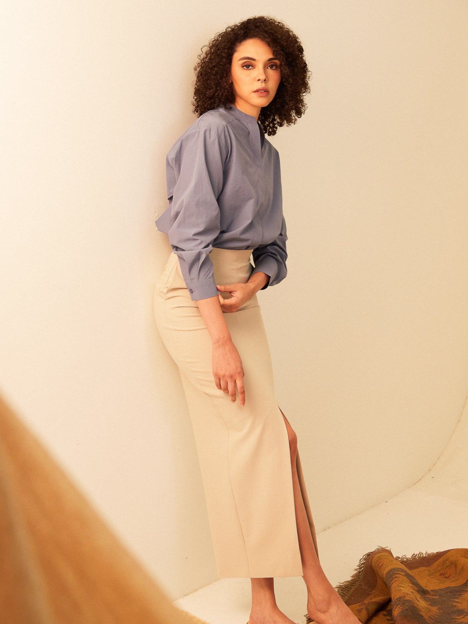 Helena Front Slit Maxi Skirt