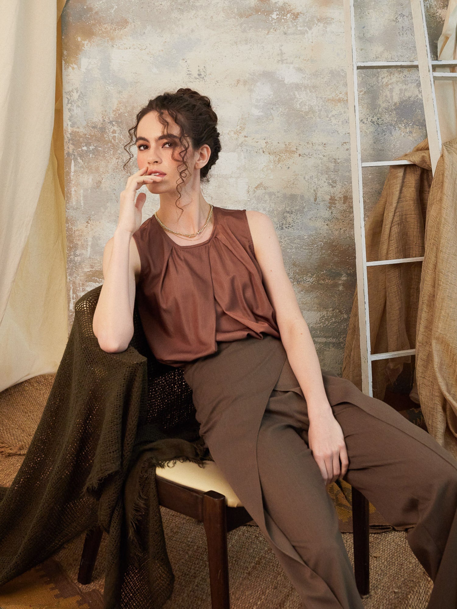 Lydrin Pleated Wrap Top