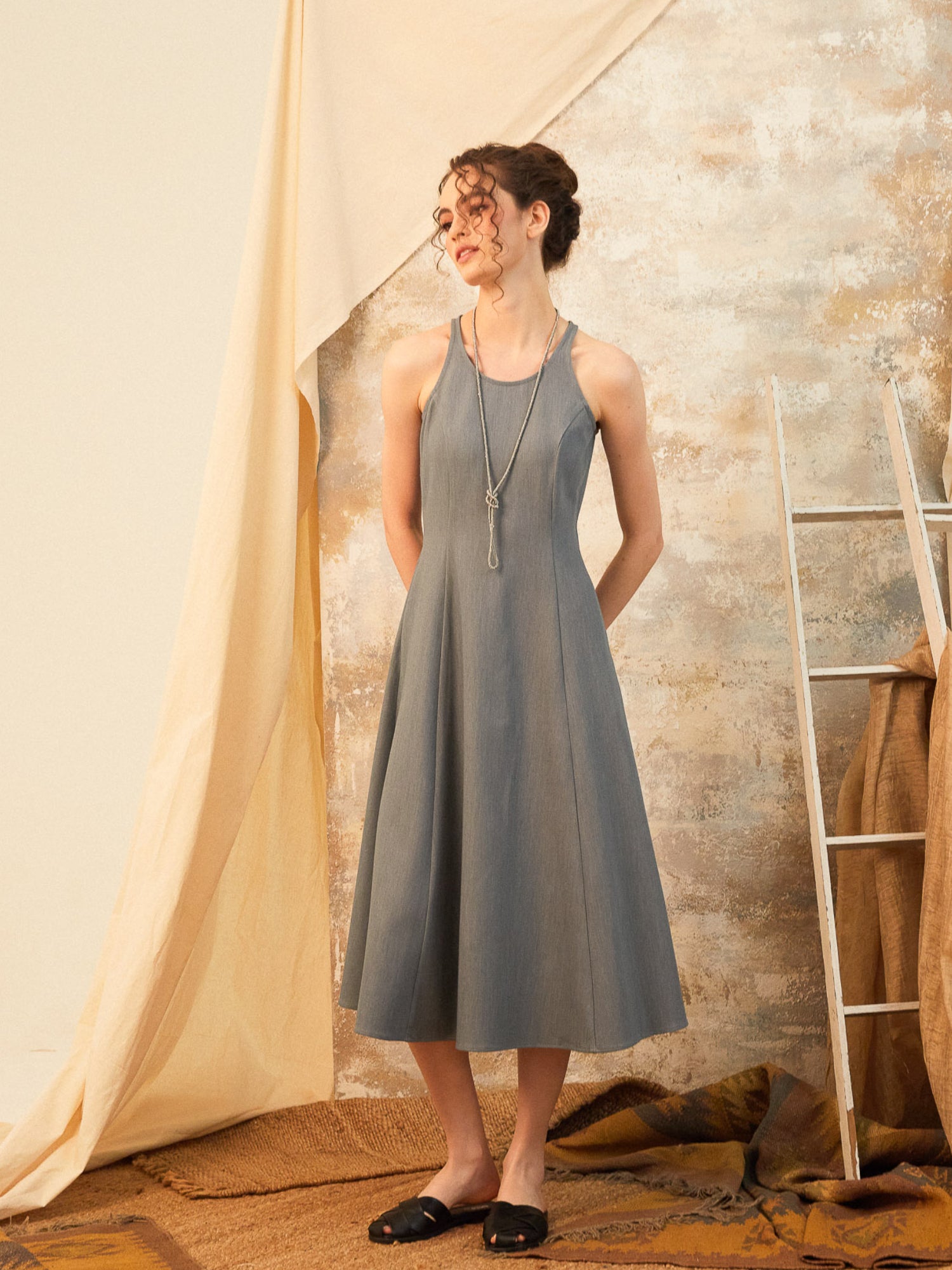 Laine Paneled Empire Dress
