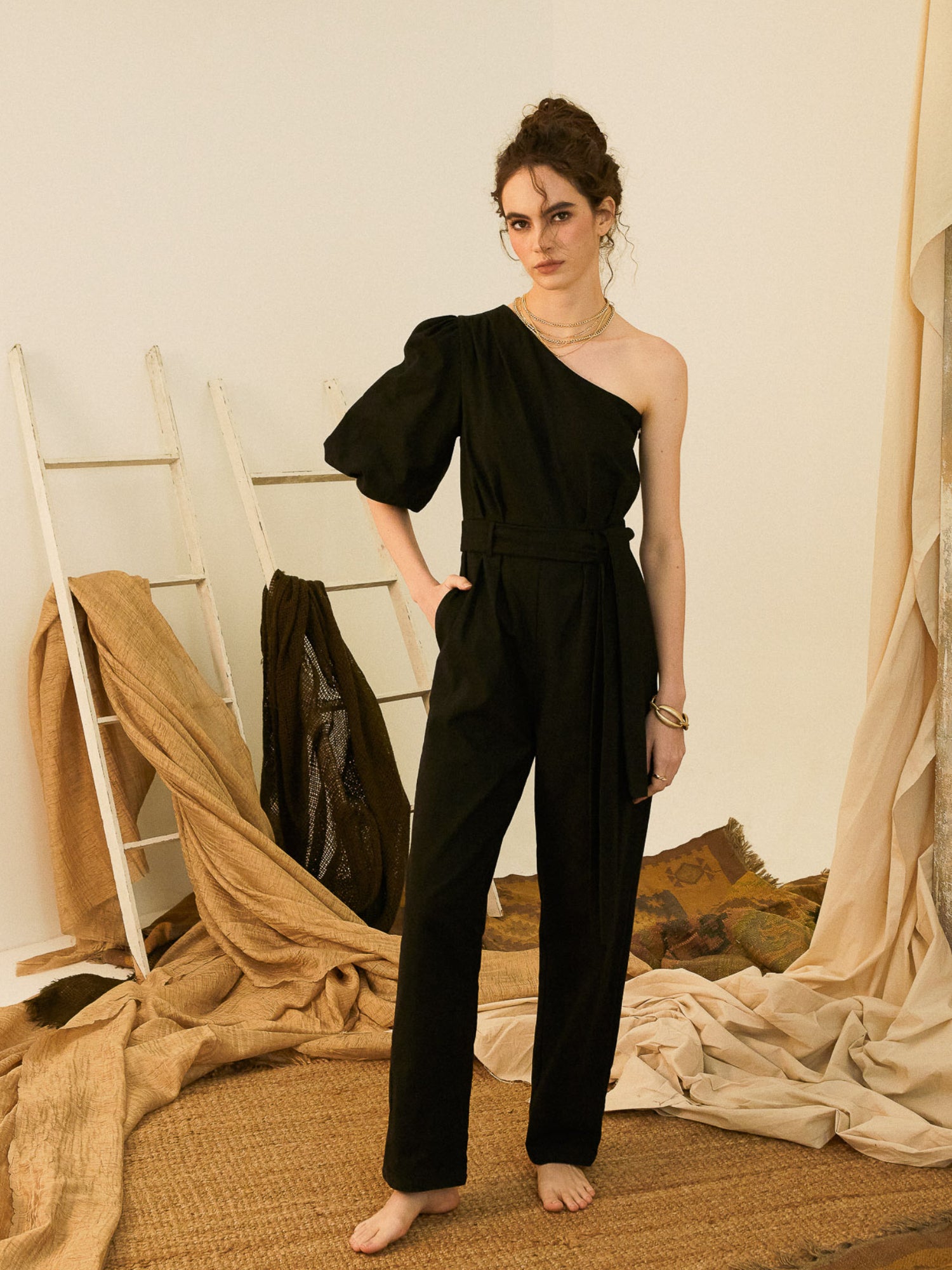 Estelle One-Shoulder Jumpsuit
