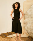 Oreen Knot Back Midi Dress