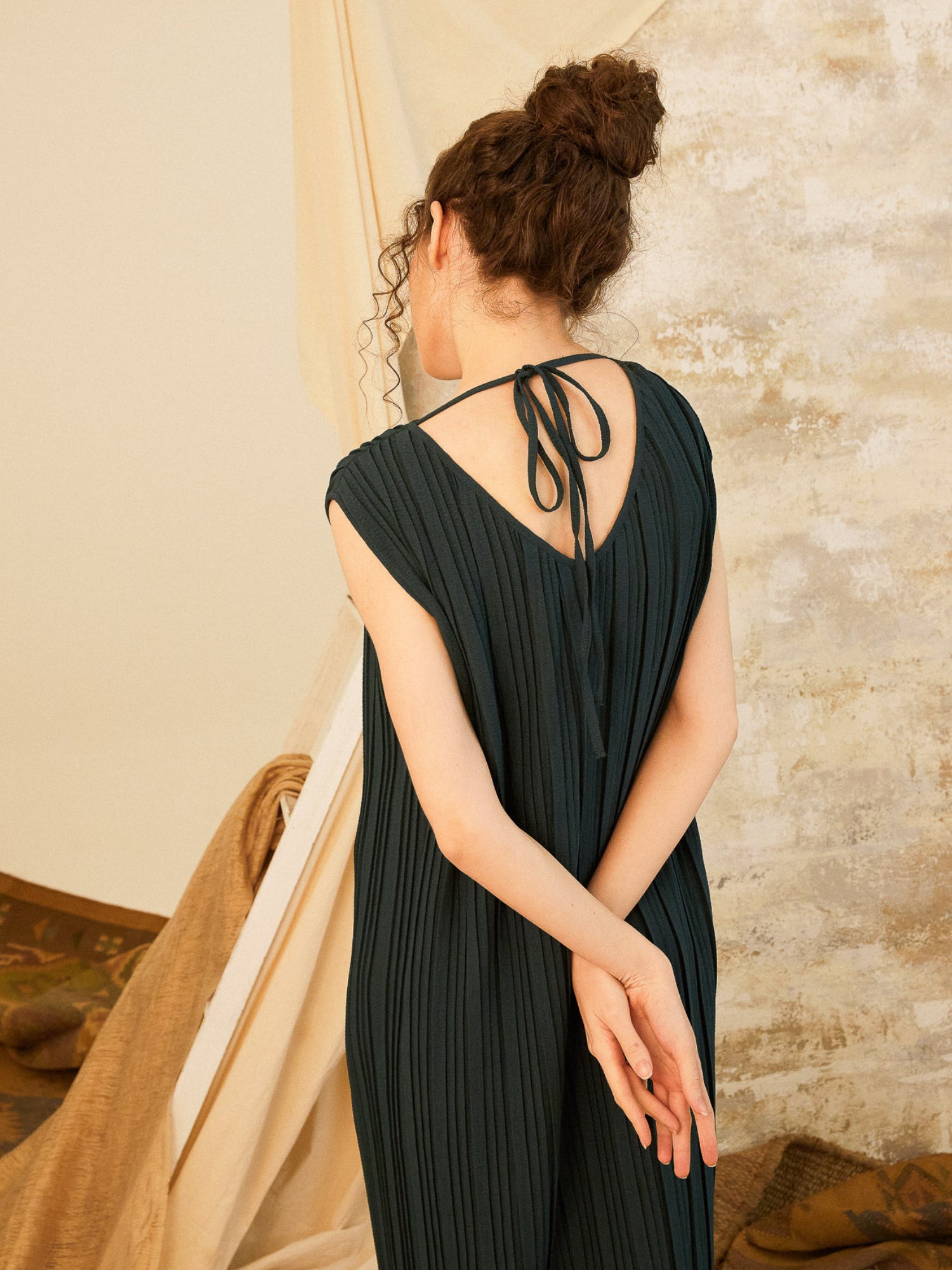 Gaia Pleated Maxi Dress