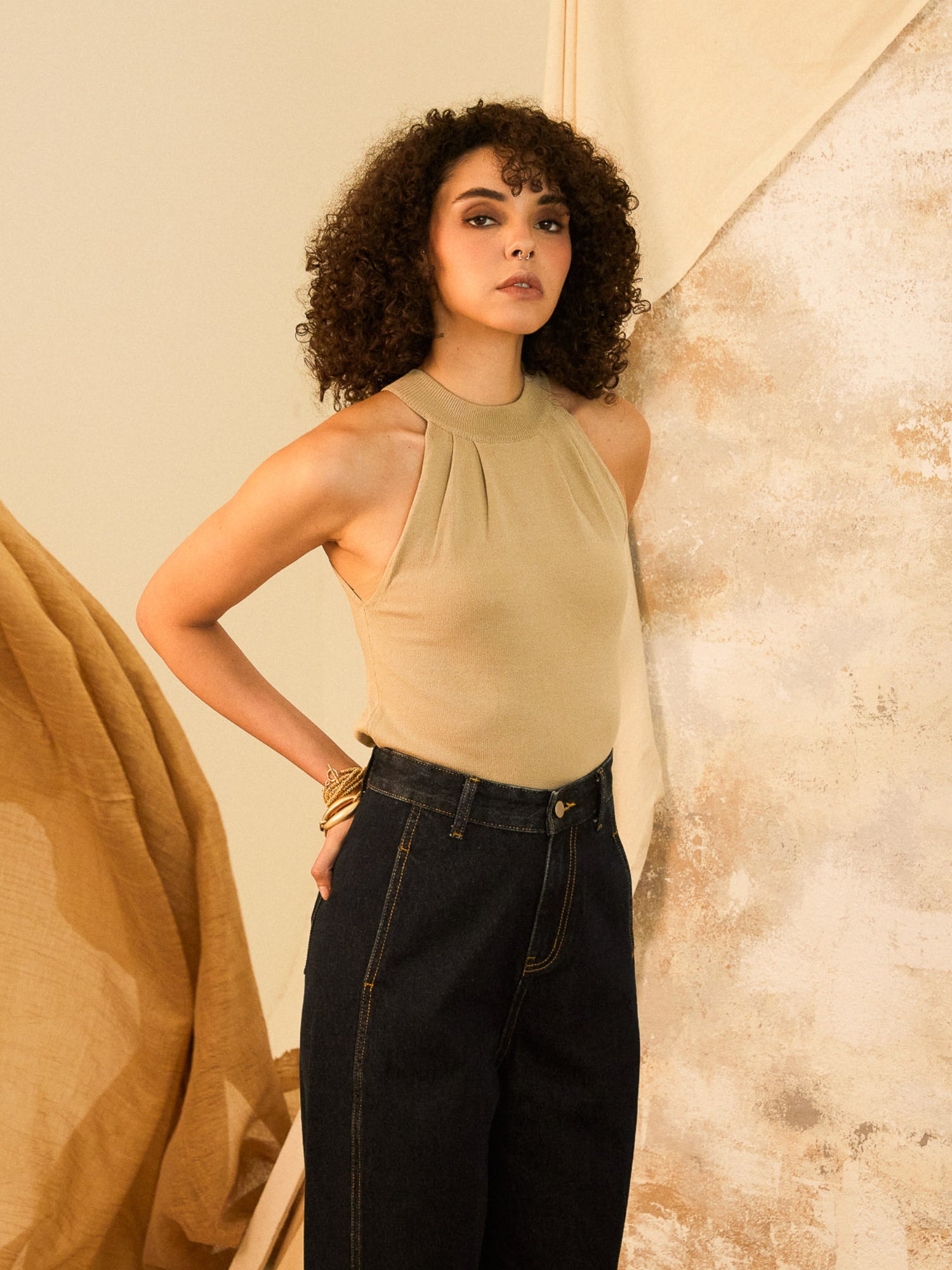 Kyra Sleeveless Halter Top