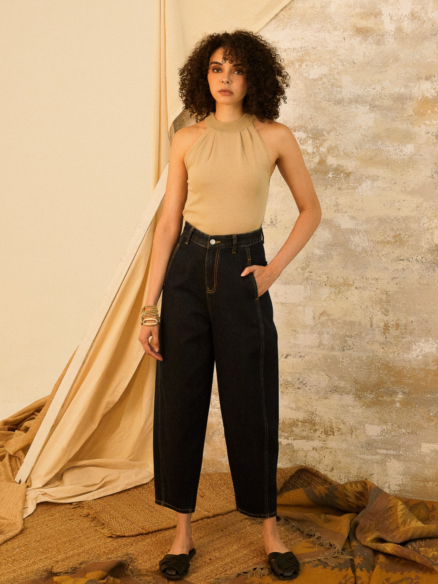 Maeve Barrel Cut Jeans