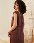 Gaia Pleated Maxi Dress
