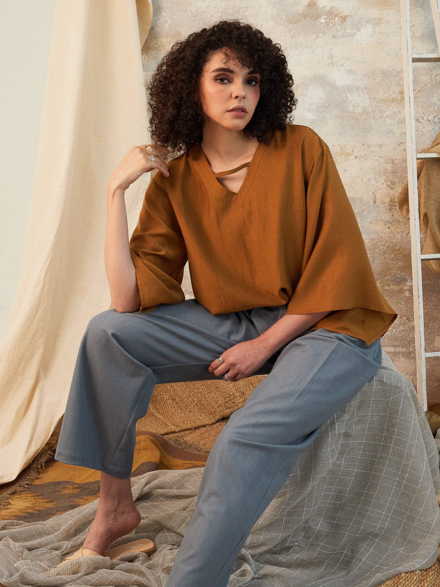 Urania Kimono Sleeve Top