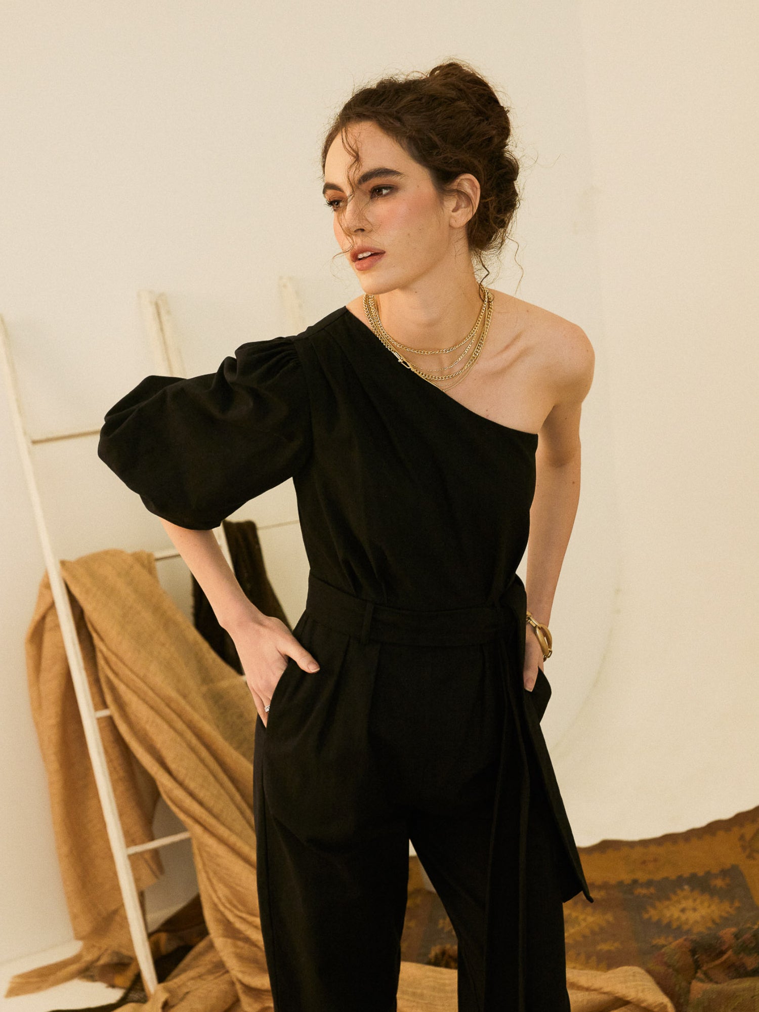 Estelle One-Shoulder Jumpsuit