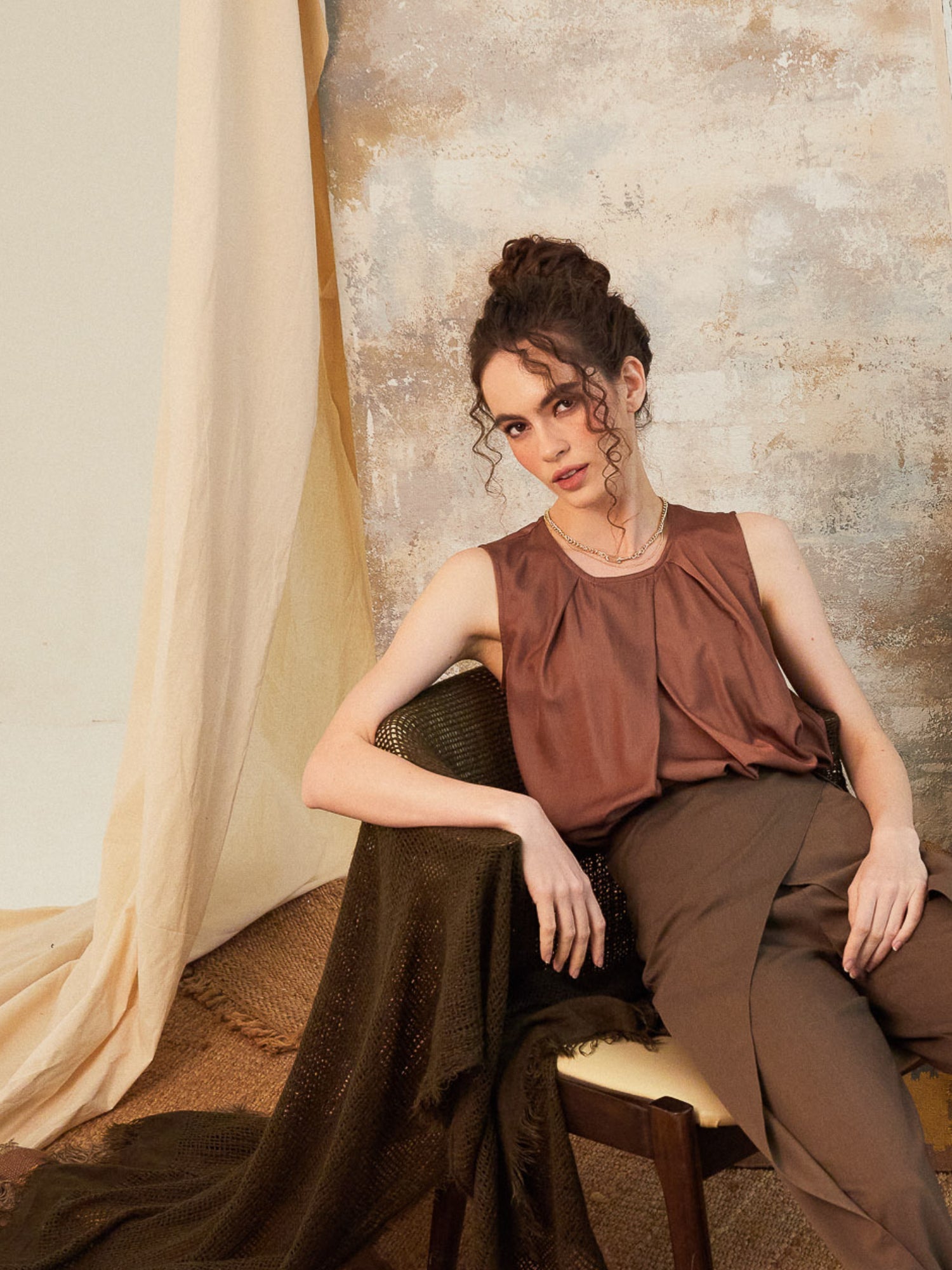 Lydrin Pleated Wrap Top