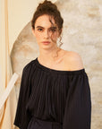 Cori Off Shoulder Pleated Top