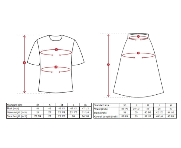 Wren Midi Skirt Size Guide