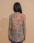 Patchwork Print Blouse