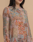 Patchwork Print Blouse