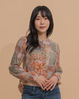 Patchwork Print Blouse