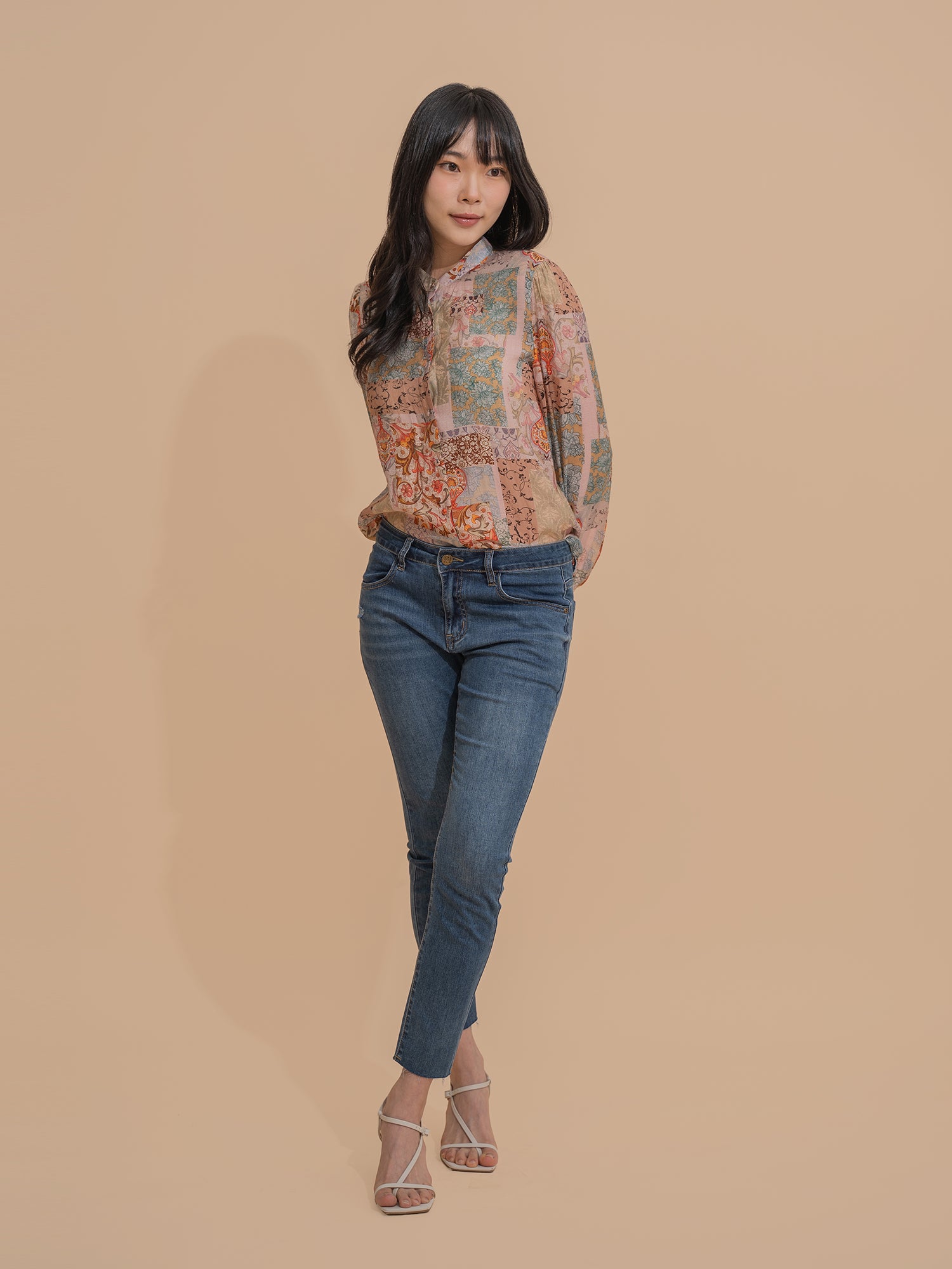 Patchwork Print Blouse