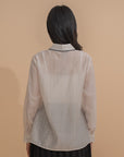 Piping Embroidery Collar Shirt