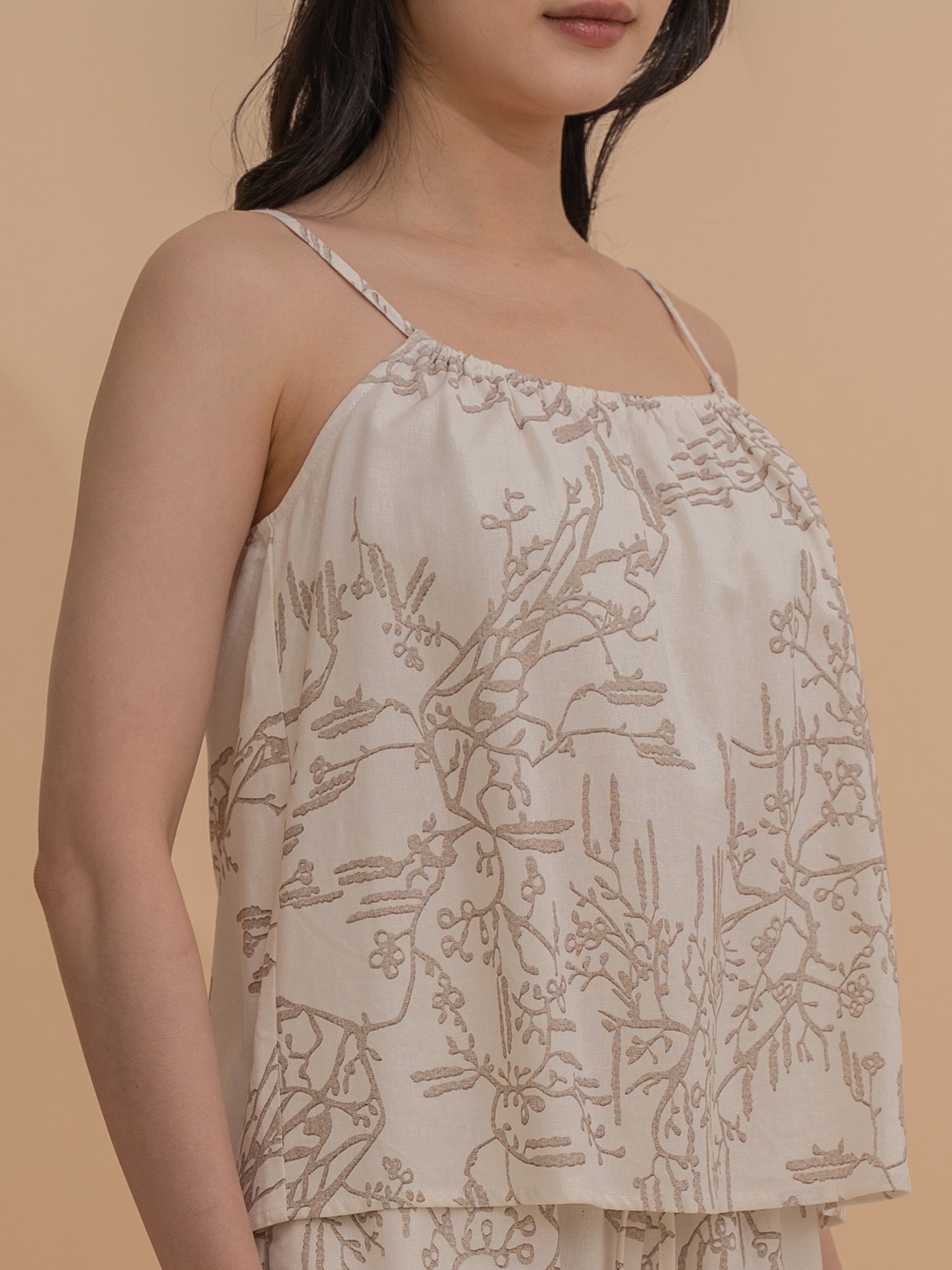 Printed Linen Camisole