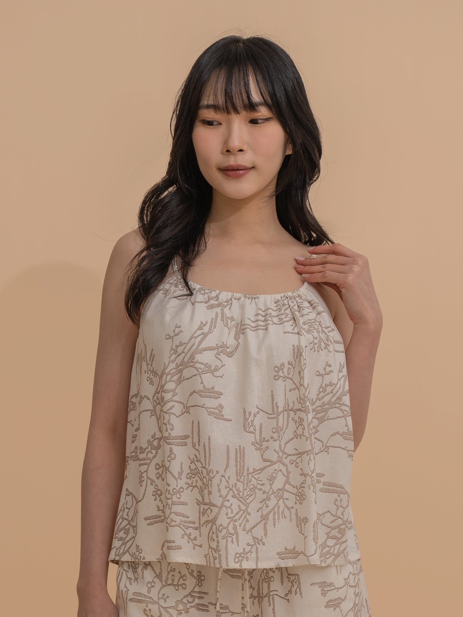 Printed Linen Camisole