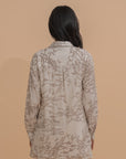 Printed Linen Oversized Shirt