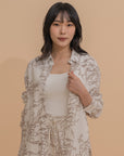 Printed Linen Oversized Shirt