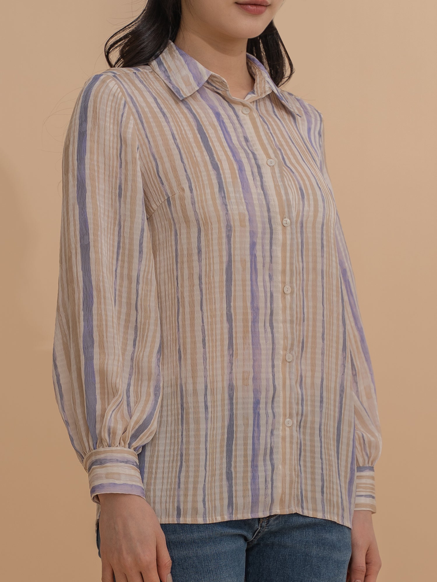 Printed Striped Shirt