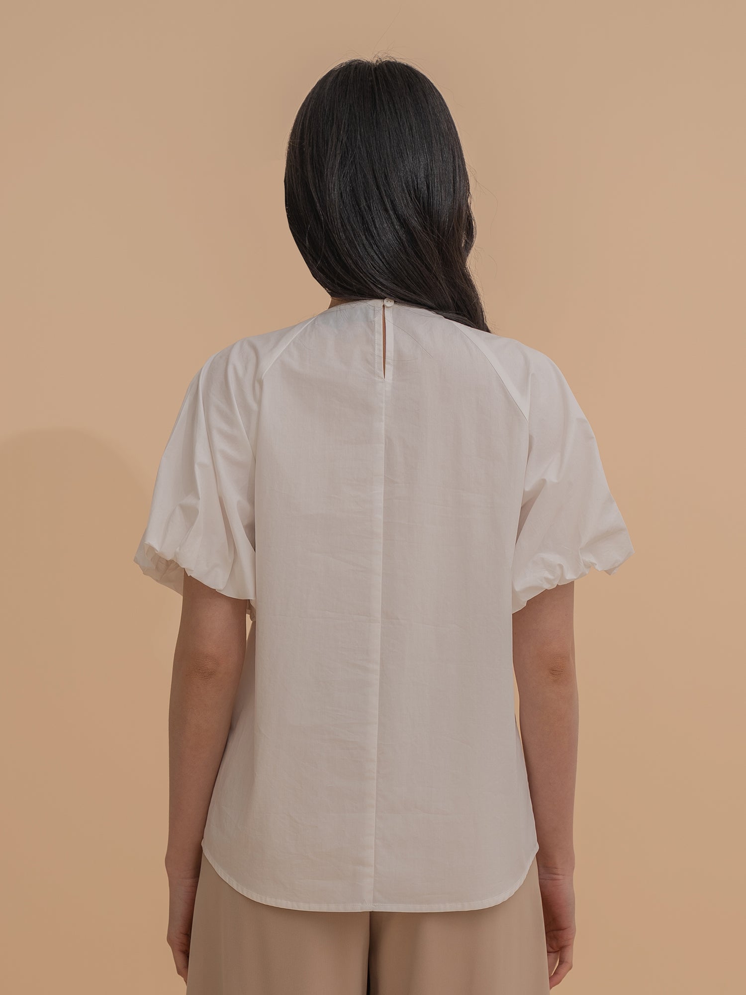Puff Sleeve Pintuck Top