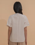 Puff Sleeve Pintuck Top