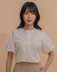 Puff Sleeve Pintuck Top