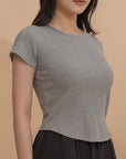 Ribbed Fitted Tee