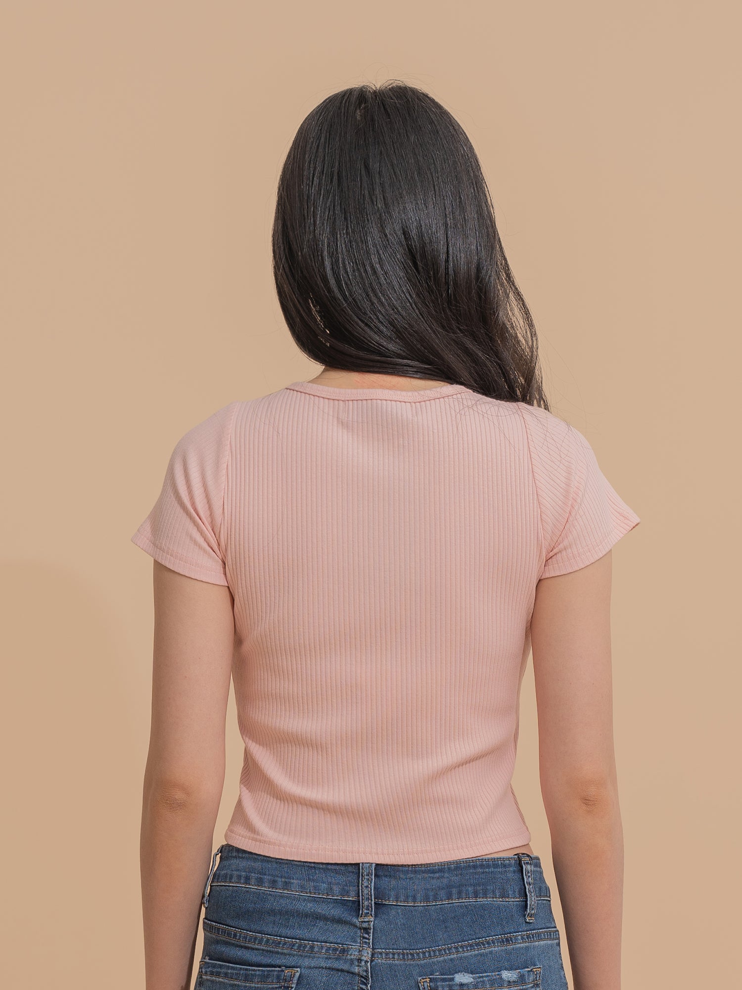 Ribbed Fitted Tee