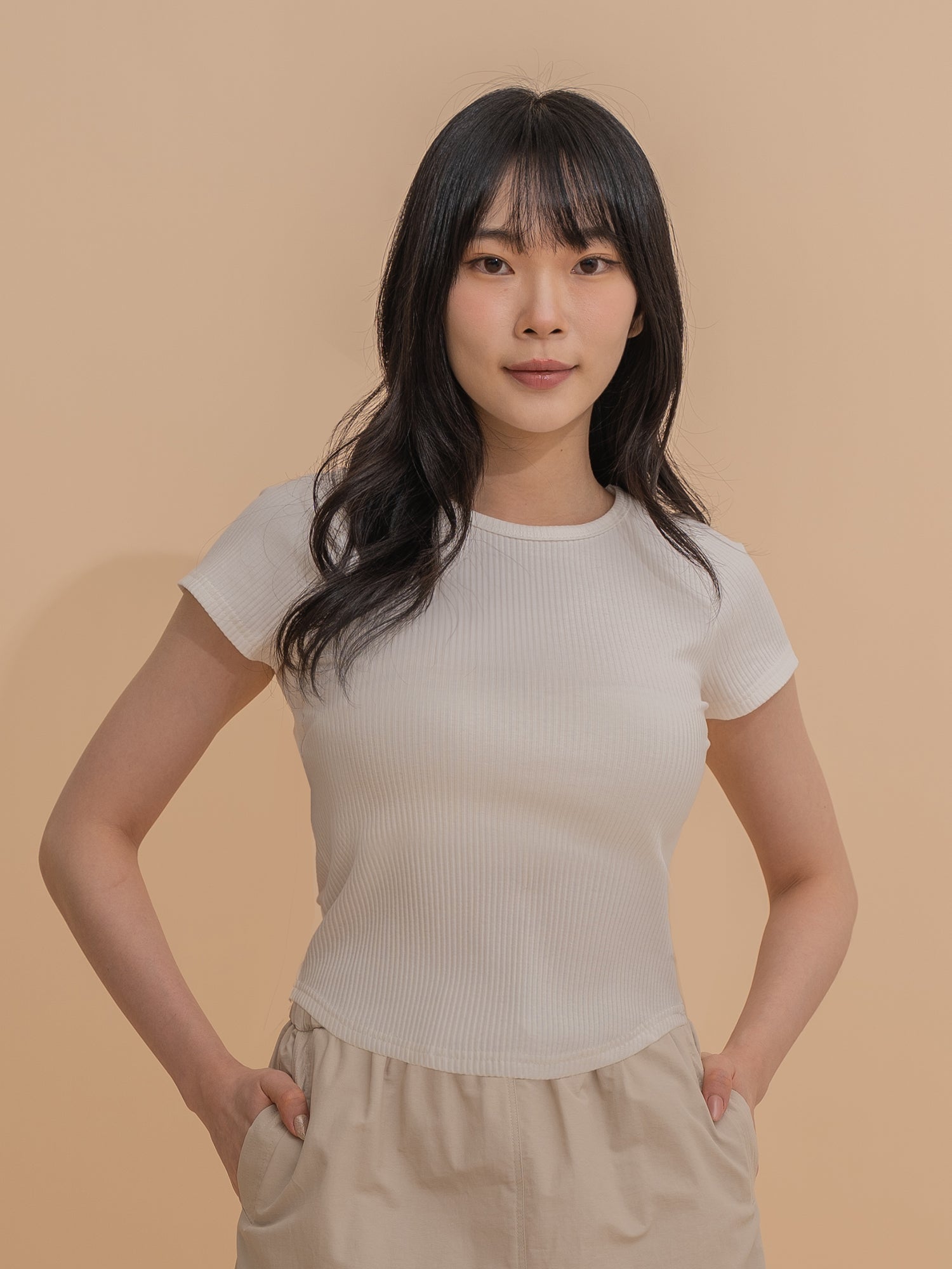 Ribbed Fitted Tee